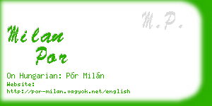 milan por business card